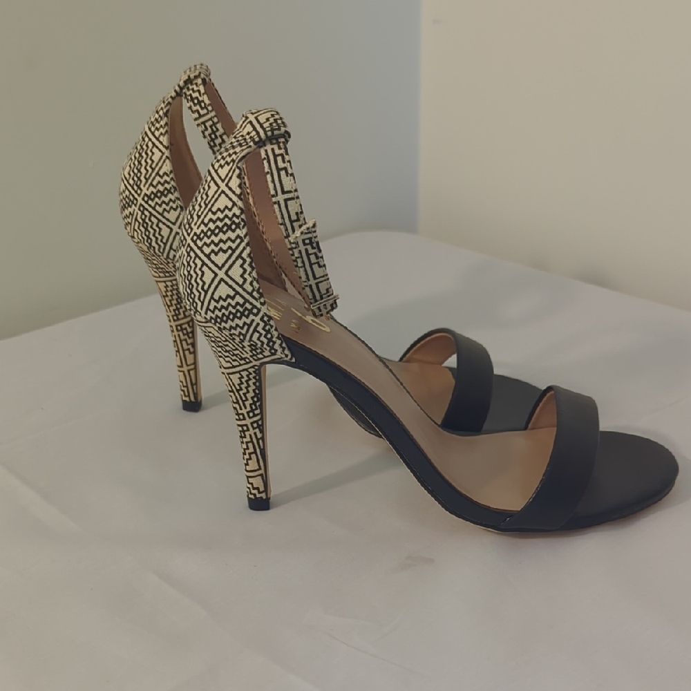 Mix No. 6 Black and Geometric Heels